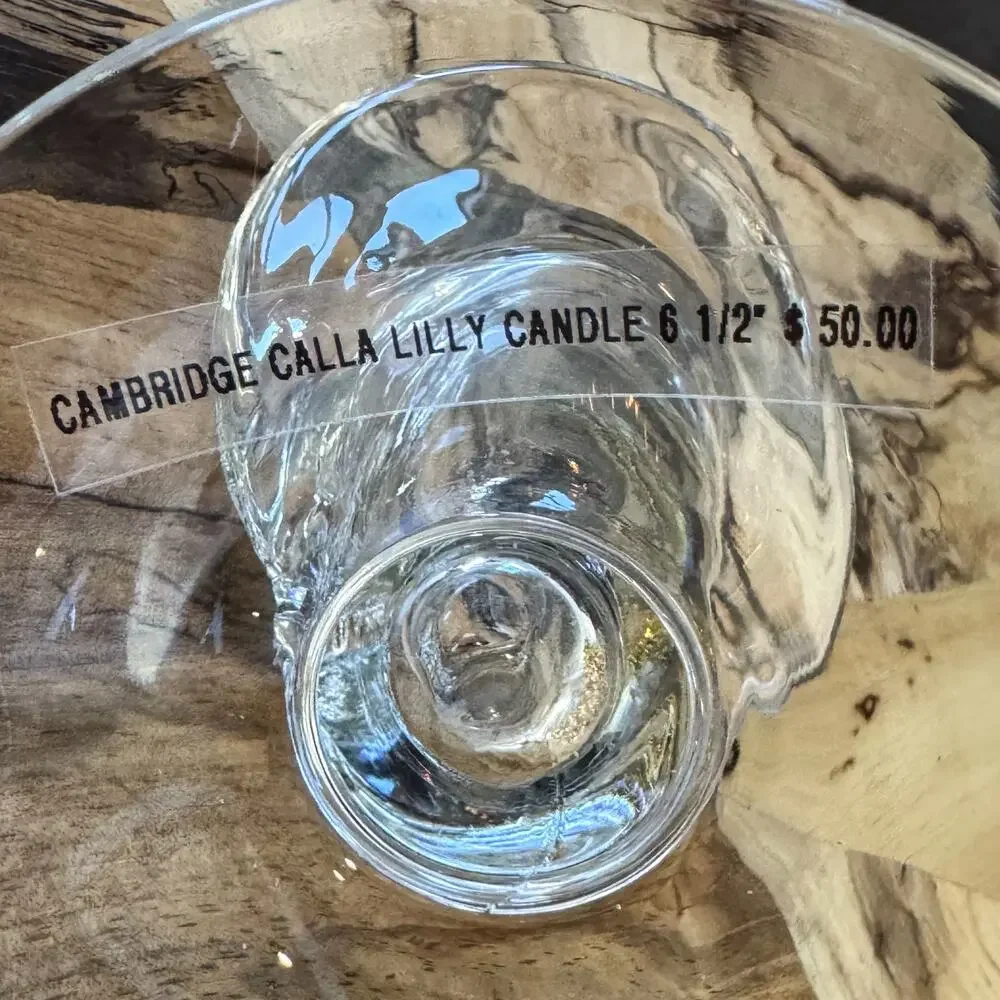 Cambridge HandBlown Clear Glass Jack in the Pulpit Calla Lily Vase/Candle Holder
